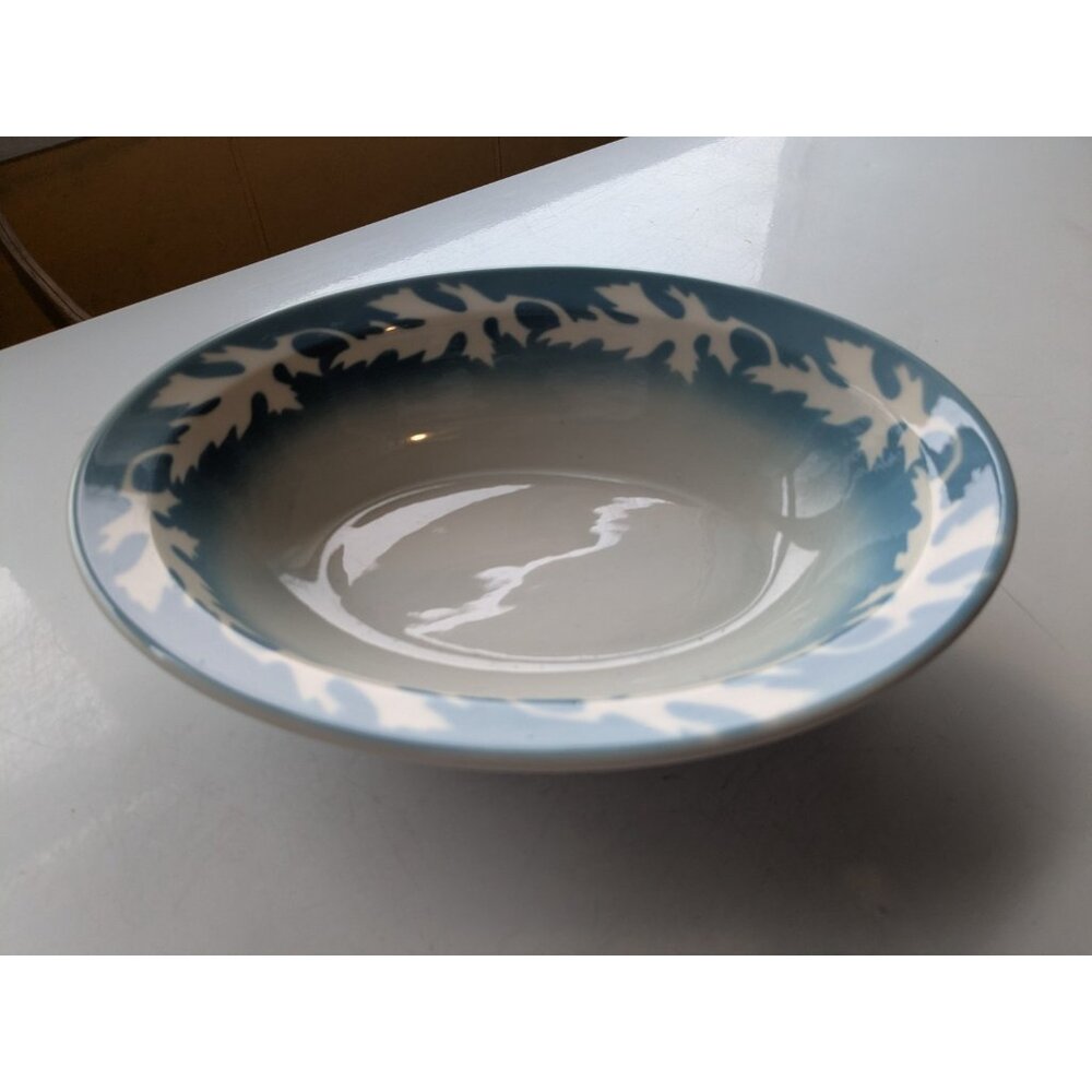 Vintage Syracuse China Blue Oakleigh Oak Leaf 10 1/2” Oval Serving Platter EUC